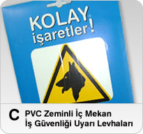 C PVC Zeminli  Mekan  Gvenlii Uyar Levhalar