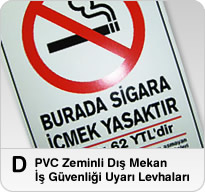 D PVC Zeminli D Mekan  Gvenlii Uyar Levhalar